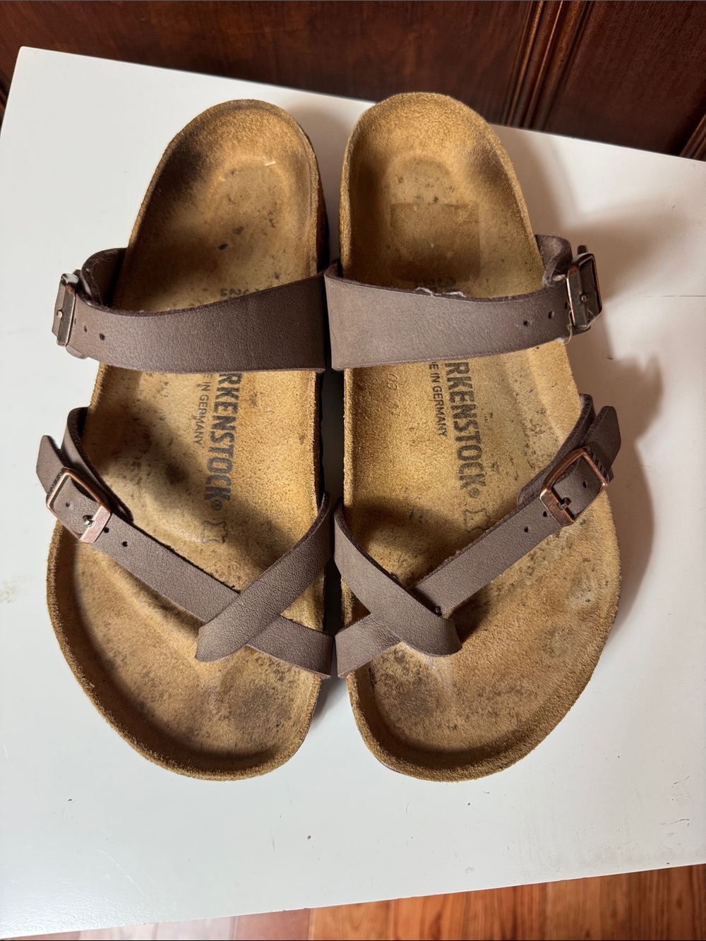 Birkenstock Mayari Brown Cross-Strap Sandals
